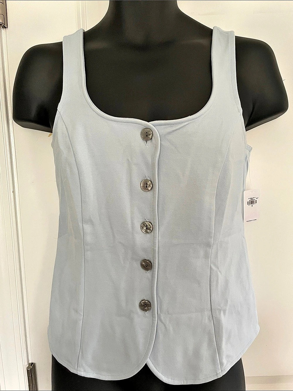 Old Navy Sleeveless Button-Down Top Blue Small NWT